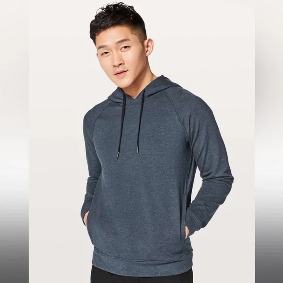 Lululemon 🍋 M’s L City Sweat Pullover Hoodie in Heathered True Navy. Exclt Cndtn - Picture 1 of 9
